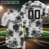 Maxcorners Black-White Baseball Jerseys For Men Custom Funny Baseball Shirt, Youth Baseball Jersey LM2608