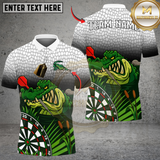 Maxcorners Darts Alligator Customized Name, Team Name 3D Shirt (4 Colors)