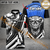 Maxcorners Billiard Ball 8 Skull Multicolor Options Personalized Name, Team Name 3D Polo Shirt