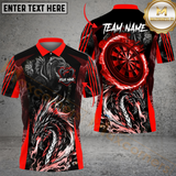 Maxcorners Darts Angry Dragon Multicolor Options Personalized Name, Team Name 3D Shirt