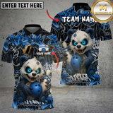 Maxcorners Bowling Graffiti Panda Multicolor Customized Name, Team Name 3D Shirts
