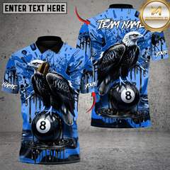 Maxcorners Billiards Champion Eagle 8 Ball Multicolor Customized Name, Team Name 3D Shirt