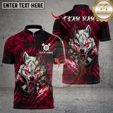 Maxcorners Darts Wolf Crack Multicolor Customized Name, Team Name 3D Shirts