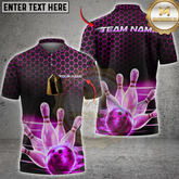 Maxcorners Bowling Impact Multicolor Customized Name, Team Name 3D Shirts