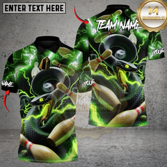 Maxcorners Venom Strike Edition Bowling Multicolor Customized Name, Team Name 3D Shirts