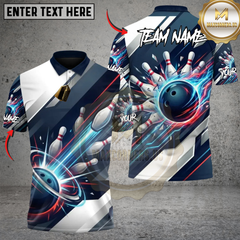 Maxcorners Bowling High-Speed Personalized Name 3D Unisex Shirt
