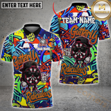 Maxcorners Darts Graffiti Funny Gutterly Ridiculous Multicolor Personalized Name, Team Name 3D Polo Shirt