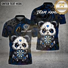 Maxcorners Dartboard Gothic Panda Bear Graffiti Style Multi Options Personalized Name Team Name 3D Shirt