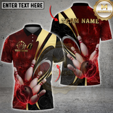 Maxcorners Bowling Lightning Strike Design Multicolor Customized Name, Team Name 3D Shirts