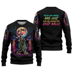 Maxcorners Bigfoot Funny Mens Golf Polo Shirt, Father's Day Golf Gifts