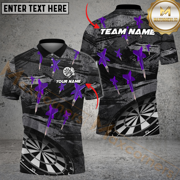 Maxcorners Darts Grunge Arrow Rain Multicolor Options Personalized Name, Team Name 3D Shirt