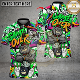 Maxcorners Cool BullDog With Angry Bowling Multicolor Customized Name, Team Name 3D Shirts