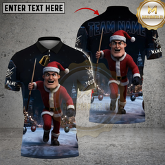 Maxcorners Billiard Midnight Santa Striker Personalized Name 3D Unisex Shirt