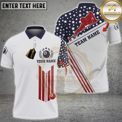 Maxcorners Billiards American Star Classic Personalized Name 3D Unisex Shirt