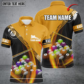 Maxcorners Billiard Balls Vortex Multi Color Personalized Name 3D Shirt (Multi Color Options)