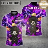 Maxcorners Billards Shirts 8 Ball Pool Lightning Billiard Balls Multi Options Personalized Name, Team Name 3D Shirt