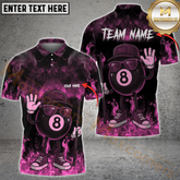 Maxcorners Billiard 8-Ball Cool Vibes Multicolor Personalized 3D Shirt, Urban Style Flame Smoke Shirt