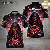 Maxcorners Billiard Grim Reaper 8 Ball Jersey Multicolor Options Personalized Name, Team Name 3D Shirt (4 Colors)