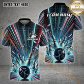 Maxcorners Bowling & Pins Lightning Strike Bowling Jersey Multicolor Options Personalized Name, Team Name 3D Shirt (4 Colors)