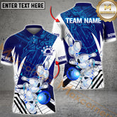 Maxcorners Bowling & Pins Shine Lightning Strike Bowling Jersey Multicolor Options Personalized Name, Team Name 3D Shirt (4 Colors)