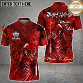 Maxcorners Warrior The Grim Reaper Dartboard Darts Wolf Jersey Multicolor Options Personalized Name, Team Name 3D Shirt (4 Colors)