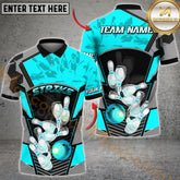 Maxcorners Metal Pattern Bowling Jersey Multicolor Options Personalized Name, Team Name 3D Shirt (4 Colors)