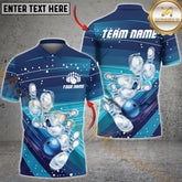 Maxcorners Light Pattern Bowling Jersey Multicolor Options Personalized Name, Team Name 3D Shirt (4 Colors)