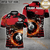 Maxcorners Billiard Ball 8 Grunge And Abstract Pattern Multicolor Options Personalized Name, Team Name 3D Shirt (4 Colors)