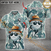Maxcorners Funny Golf Ball tropical Pattern Multicolor Options Personalized Name, Team Name 3D Shirt (4 Colors)
