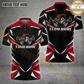 Maxcorners Billiard Cowboy 8 Ball Gunslinger Multicolor Options Personalized Name, Team Name 3D Shirt (4 Colors)