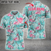 Maxcorners Flamingo Golf Tropical Party Multicolor Options Personalized Name, Team Name 3D Shirt (4 Colors)
