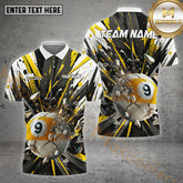 Maxcorners Billiard Break 9 Ball Glass Multicolor Options Personalized Name, Team Name 3D Shirts (4 Colors)