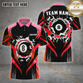 Maxcorners Billiard 8 Ball Break Multicolor Options Personalized Name, Team Name 3D Shirts (4 Colors)