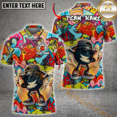 Maxcorners Funny Bowling Shirt Cartoon Vibe Dabbing Ball Multicolor Options Personalized Name, Team Name 3D Shirt (4 Colors)