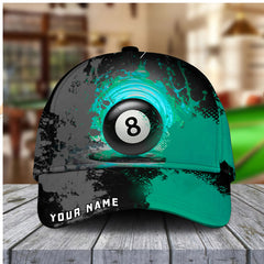 Maxcorners Billiards Ball 8 Paint Personalized Name Cap (4 Colors)