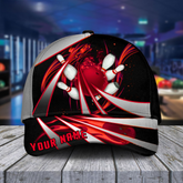 Maxcorners Bowling Tornado Multicolor Personalized Name 3D Cap