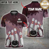 Maxcorners Bowling Cool Cartoon Angry Ball Multicolor Customized Name, Team Name 3D Shirts