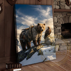 Maxcorners Epic Mountain Bear Explorer Wilderness Canvas