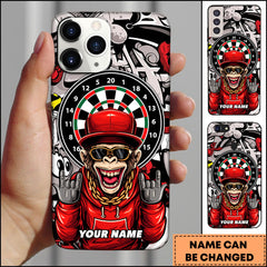 Maxcorners Darts Monkey Graffiti Street Style Personalized Name Phone Case