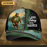 Maxcorners Bigfoot Fishing Hat, Fishing Trucker Hat, Fishing Cap For Men, Fishing Gifts For Dad