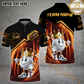 Maxcorners Cool Golf Premium Line Pattern Multicolor Options Personalized Name, Team Name 3D Polo Shirts (4 Colors)