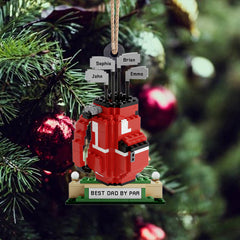 Maxcorners Best Dad By Par Golf Bag Ornament Christmas Golf Gift, Dad Golf Gift