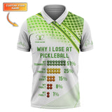 Maxcorners Custom Name Funny Pickleball Shirt, Why I Lose at Pickleball Shirts, Gift For Pickleball Lovers LM0509
