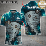 Maxcorners Darts Tornado Precision Multicolor Option Customized Name, Team Name 3D Polo Shirt