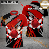 Maxcorners Vortex Bowling Jersey Multicolor Option Customized Name, Team Name 3D Polo Shirt