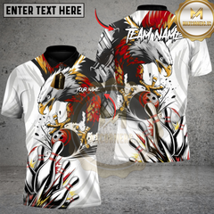 Maxcorners Bowling Eagle Strike Multicolor Customized Name, Team Name 3D Shirts