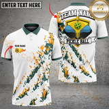 Maxcorners Pickleball Green Lawn Customized Name, Team Name 3D Polo Shirt