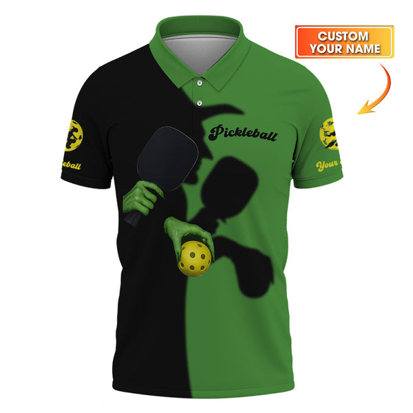 Maxcorners Pickleball Halloween Shirt, Funny Women's Pickleball Shirts, Custom Name Gift For Pickleball Lovers LM0509