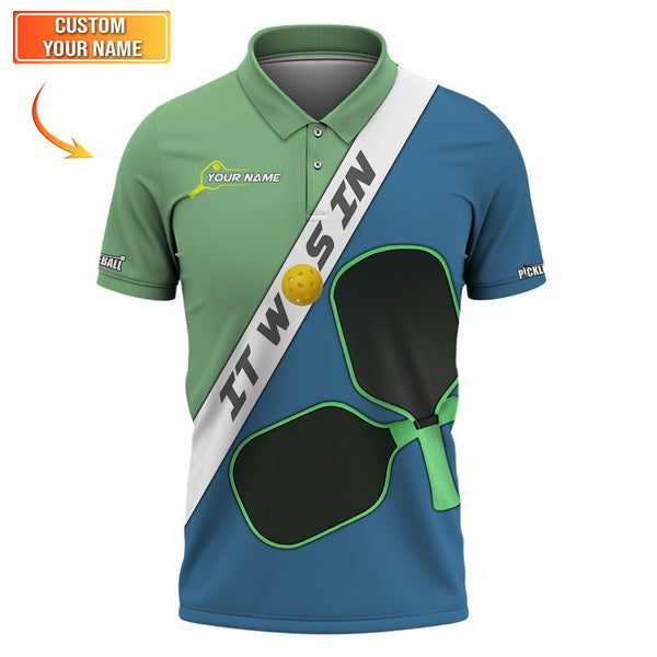 Maxcorners Custom Name Pickleball Shirt, “IT WAS IN” Funny Pickleball Shirts For Men's, Gift For Pickleball Players LM0509