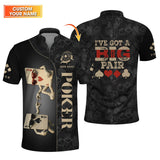 I've Got a Big Pair Custom Name Poker Shirt, Men's Poker Polos, Funny Poker Shirts
